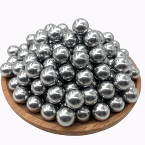 150 X 43 Cal Aluminum Balls for Self-Defense, Reusable Gotcha Hard .43 Caliber Ammo Paintball Fit for T4E Walther PPQ/ TPM1 and Glock17/G17 Gen 5(Silver Color)