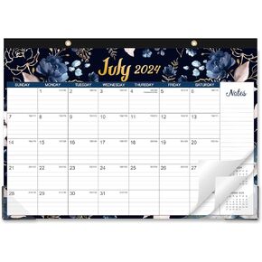 2024-2025 Calendar - Desk Calendar 2024-2025, Jul 2024 - Dec 2025, 17'' x 12'', 18 Months Academic Calendar 2024-2025 Planner with Cutting Lines, Corner Protector, Note Section for Daily Organization