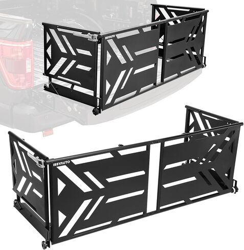 موسع سرير الشاحنة القابل للطي من ISSYAUTO متوافق مع موسع سرير الشاحنة Ford F150 2021-2024، موسع الباب الخلفي القابل للتخزين، لا يتطلب الحفر in Saudi Arabia