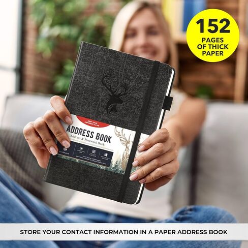 Address Book with Alphabetical Tabs，Hardcover Small Passwordbook，Phone Book Contact Book Large Print for Phone Numbers，Internet Website Logins，Address Books for Seniors 5"*7.6"-Pink in Saudi Arabia