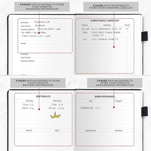 Address Book with Alphabetical Tabs，Hardcover Small Passwordbook，Phone Book Contact Book Large Print for Phone Numbers，Internet Website Logins，Address Books for Seniors 5"*7.6"-Pink in Saudi Arabia
