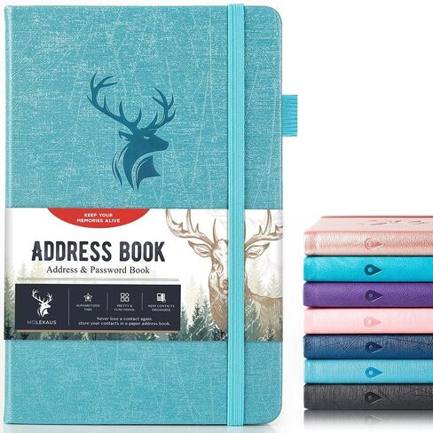 Address Book with Alphabetical Tabs，Hardcover Small Passwordbook，Phone Book Contact Book Large Print for Phone Numbers，Internet Website Logins，Address Books for Seniors 5"*7.6"-Pink in Kuwait