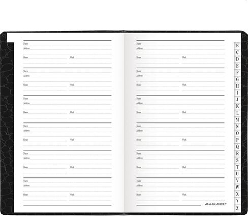 AT-A-GLANCE Telephone & Address Book, 600+ Entries, 4" x 6", Designer, Black (8040205) in Kuwait