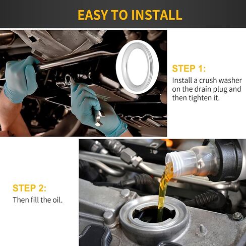 20 قطعة من Luxlead 20 قطعة M16 سدادة تصريف الزيت حشية سحق غسالة متوافقة مع Subaru Outback Legacy Impreza Forester BRZ XV Crosstrek، يستبدل 803916010 in Kuwait