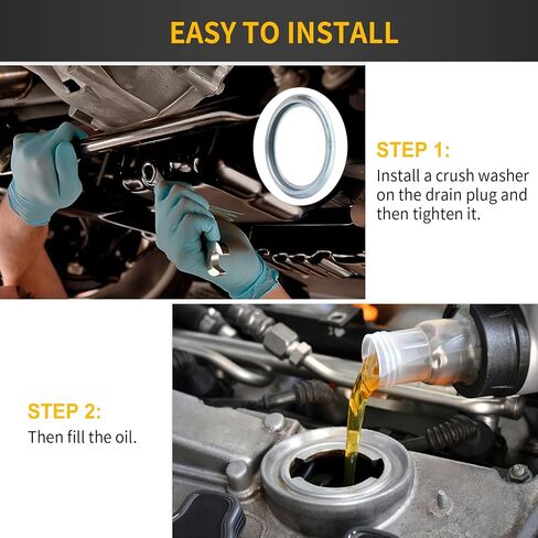 20 قطعة من Luxlead 20 قطعة M16 سدادة تصريف الزيت حشية سحق غسالة متوافقة مع Subaru Outback Legacy Impreza Forester BRZ XV Crosstrek، يستبدل 803916010 in Kuwait