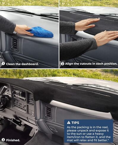 ISSYAUTO Dashboard Cover Mat Dash Cover Compatible with 2007-2014 Tahoe Suburban Yukon Sierra, 2007-2013 Silverado 1500 LTZ Avalanche Dash Board Cover in Saudi Arabia