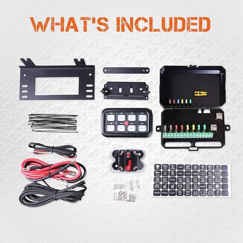 لوحة مفاتيح للقوارب البحرية ذات 8 عصابات مع قاطع دائرة 60 أمبير لقارب الصيد في الهواء الطلق - نماذج مفاتيح 3 قابلة للتعتيم تلقائيًا - نظام تبديل طاقة مقاوم للماء - ملصقات ملصقات بزر ضغط in Kuwait