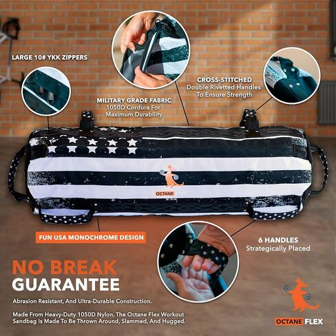 أكياس رمل قابلة للتعديل للياقة البدنية بوزن 75 رطلاً - مجموعة أكياس رمل للتمرين المنزلي مع 3 × أكياس حشو وملصق للتمرين - معدات أكياس رمل للتدريب مع مقابض للصالة الرياضية وكروس فيت بالولايات المتحدة الأمريكية (75) in Kuwait