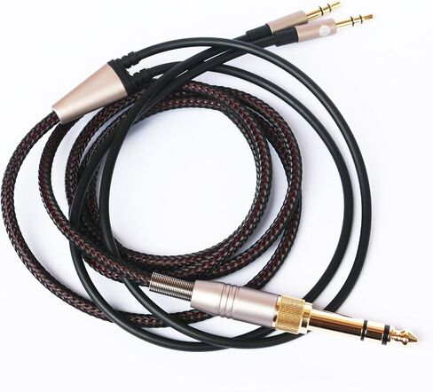 كابل بديل جديد من NEOMUSICIA متوافق مع سماعات الرأس Hifiman HE4XX وHE-400i (أحدث إصدار مع قابس 3.5 مم) 3.5 مم / 6.35 مم إلى سلك جاك ذكر مزدوج 3.5 مم 3 أمتار/9.9 قدم in Kuwait