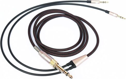 كابل بديل جديد من NEOMUSICIA متوافق مع سماعات الرأس Hifiman HE4XX وHE-400i (أحدث إصدار مع قابس 3.5 مم) 3.5 مم / 6.35 مم إلى سلك جاك ذكر مزدوج 3.5 مم 3 أمتار/9.9 قدم in Kuwait