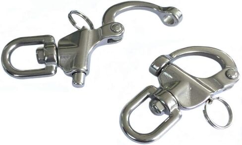 JCPLYNN 3 عبوات من القيد الدوار للعين سريع الفك وتزوير القارب الشراعي البحري 316 من الفولاذ المقاوم للصدأ للقوارب الشراعية Spinnaker Halyard in Kuwait