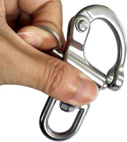 JCPLYNN 3 عبوات من القيد الدوار للعين سريع الفك وتزوير القارب الشراعي البحري 316 من الفولاذ المقاوم للصدأ للقوارب الشراعية Spinnaker Halyard in Kuwait