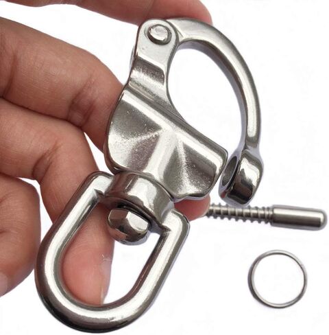 JCPLYNN 3 عبوات من القيد الدوار للعين سريع الفك وتزوير القارب الشراعي البحري 316 من الفولاذ المقاوم للصدأ للقوارب الشراعية Spinnaker Halyard in Kuwait