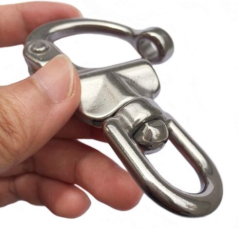 JCPLYNN 3 عبوات من القيد الدوار للعين سريع الفك وتزوير القارب الشراعي البحري 316 من الفولاذ المقاوم للصدأ للقوارب الشراعية Spinnaker Halyard in Kuwait