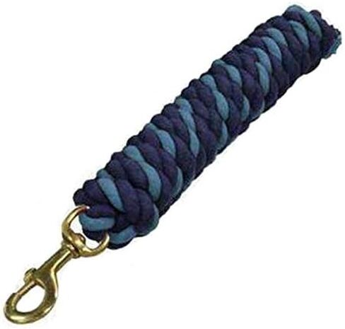Derby Originals Pair of 2 10' Braided Cotton Lead Ropes with Brass Bolt Snap for Horses and Livestock in Saudi Arabia
