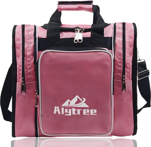 Non-Collapse Bowling Bag, Bowling Ball Bag with 2 Retractable Pockets, Adjustable Bowling Tote Bag with Padded Ball Holder Fit Bowling Bags 1 Ball and Shoes Up to Men Size 14 in Saudi Arabia