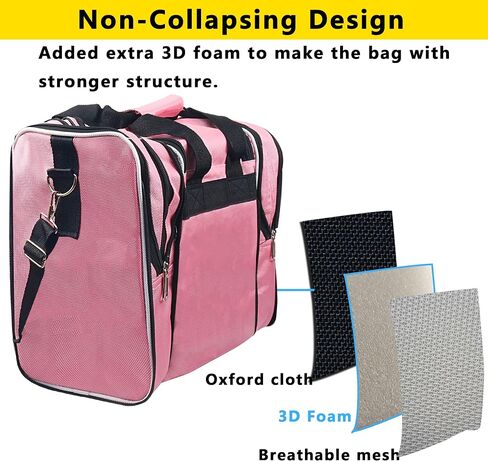 Non-Collapse Bowling Bag, Bowling Ball Bag with 2 Retractable Pockets, Adjustable Bowling Tote Bag with Padded Ball Holder Fit Bowling Bags 1 Ball and Shoes Up to Men Size 14 in Saudi Arabia