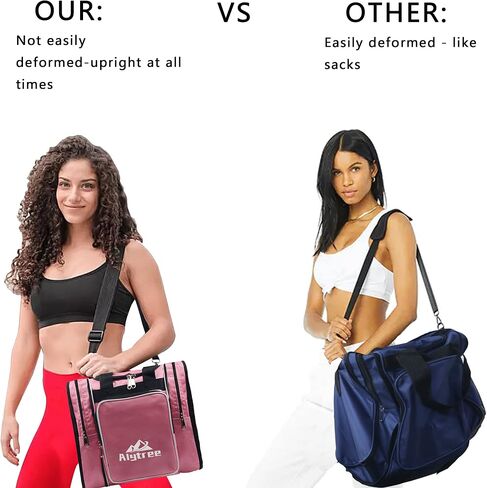 Non-Collapse Bowling Bag, Bowling Ball Bag with 2 Retractable Pockets, Adjustable Bowling Tote Bag with Padded Ball Holder Fit Bowling Bags 1 Ball and Shoes Up to Men Size 14 in Saudi Arabia