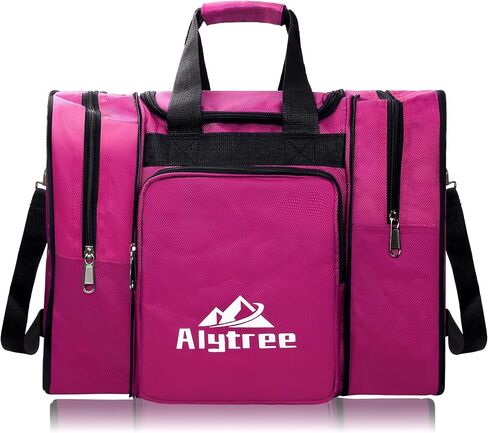 Non-Collapse Bowling Bag, Bowling Ball Bag with 2 Retractable Pockets, Adjustable Bowling Tote Bag with Padded Ball Holder Fit Bowling Bags 1 Ball and Shoes Up to Men Size 14 in Saudi Arabia