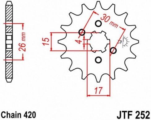 JT Sprockets JTF252.14 14T ضرس أمامي فولاذي in Kuwait