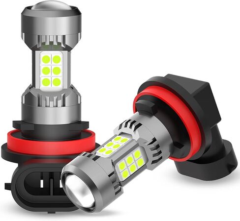 مصابيح ضباب PHINLION H16 H8 H11 LED، 3400 لومن فائق السطوع، أزرق جليدي، 3030 30-SMD رقائق، مصابيح DRL بديلة هالوجين للسيارات والشاحنات وسيارات الدفع الرباعي in Saudi Arabia