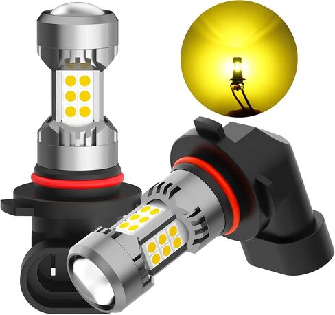 PHINLION H10 9145 مصابيح الضباب LED الصفراء 3400 لومن فائقة السطوع 3030 30-SMD رقائق PY20D مصابيح استبدال الهالوجين للسيارات والشاحنات وسيارات الدفع الرباعي in Saudi Arabia