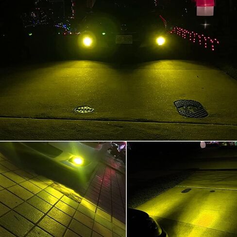 PHINLION H10 9145 مصابيح الضباب LED الصفراء 3400 لومن فائقة السطوع 3030 30-SMD رقائق PY20D مصابيح استبدال الهالوجين للسيارات والشاحنات وسيارات الدفع الرباعي in Saudi Arabia