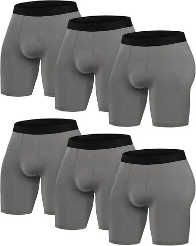 AENLLEY 6 Pack Workout Compression Shorts for Men - Spandex Athletic Running Baselayer Fitness Underwear in Saudi Arabia