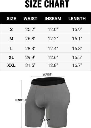 AENLLEY 6 Pack Workout Compression Shorts for Men - Spandex Athletic Running Baselayer Fitness Underwear in Saudi Arabia