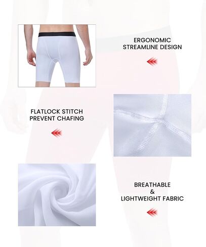 AENLLEY 6 Pack Workout Compression Shorts for Men - Spandex Athletic Running Baselayer Fitness Underwear in Saudi Arabia