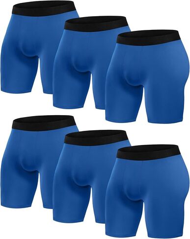 مجموعة من 6 شورتات ضاغطة للتمرين من AENLLEY للرجال - ملابس داخلية للياقة البدنية من الألياف اللدنة للجري in Kuwait