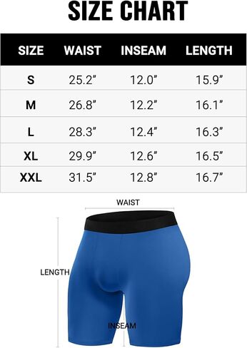 مجموعة من 6 شورتات ضاغطة للتمرين من AENLLEY للرجال - ملابس داخلية للياقة البدنية من الألياف اللدنة للجري in Kuwait