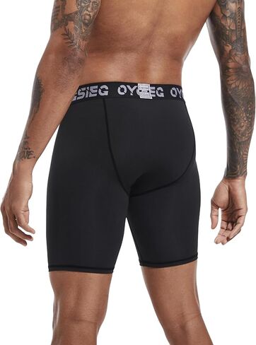 OYGSieg 3 قطع من السراويل الضاغطة للرجال من الألياف اللدنة ملابس داخلية رياضية للأداء، سراويل داخلية للتمرين in Kuwait