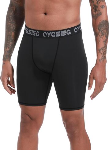 OYGSieg 3 قطع من السراويل الضاغطة للرجال من الألياف اللدنة ملابس داخلية رياضية للأداء، سراويل داخلية للتمرين in Kuwait