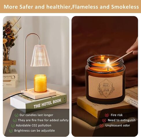 Candle Warmer Lamp, Electric Candle Warmer with Timer & Dimmer, Candle Lamp Warmer Compatible with Small & Large Candle, Candle Melter Top Melting for Scented Wax, Candle Holders for Home Decor in Saudi Arabia