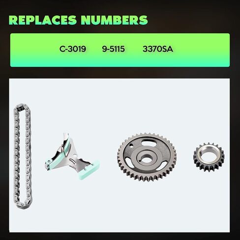 SCITOO C-3019 9-5115 مجموعة أدوات سلسلة توقيت المحرك تحل محل شيفروليه جي إم سي لبونتياك لإيسوزو لبويك لأولدزموبيل S10 سونوما كافالير صن فاير هومبر سنشري بيريتا كورسيكا كتلاس 2.2 لتر in Kuwait