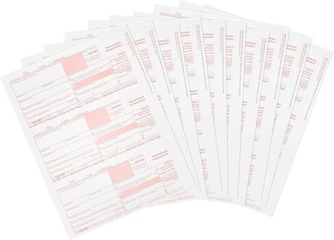 Blue Summit Supply 1099 NEC Copy A Forms، 2023، 50 حزمة، نماذج ضريبية جديدة للإبلاغ عن تعويضات غير الموظفين للمقاولين المستقلين، نسخة A فقط، 50 حزمة (17 ورقة، 3 نماذج لكل ورقة) in Saudi Arabia