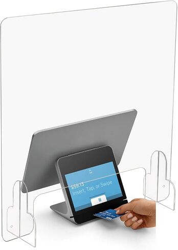 Buhbo Sneeze Guard - حاجز واقٍ من الأكريليك الشفاف ودرع للعداد والمكتب (24 بوصة عرض × 30 بوصة ارتفاع) in Kuwait