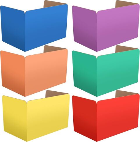 School Privacy Boards for Student Desks Students Classroom Privacy Folders Study Carrel Reduces Distractions Privacy Boards for Student Desks Test and Desk Dividers, 19 x 12 Inch (12 Pack) in Saudi Arabia