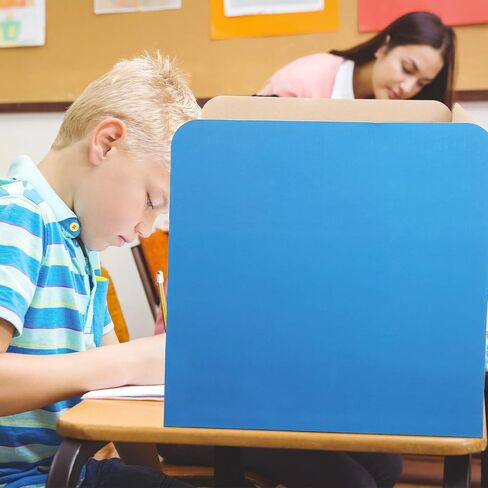 School Privacy Boards for Student Desks Students Classroom Privacy Folders Study Carrel Reduces Distractions Privacy Boards for Student Desks Test and Desk Dividers, 19 x 12 Inch (12 Pack) in Saudi Arabia