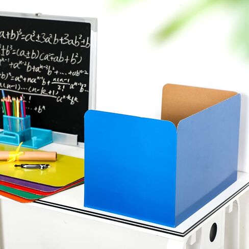 School Privacy Boards for Student Desks Students Classroom Privacy Folders Study Carrel Reduces Distractions Privacy Boards for Student Desks Test and Desk Dividers, 19 x 12 Inch (12 Pack) in Saudi Arabia