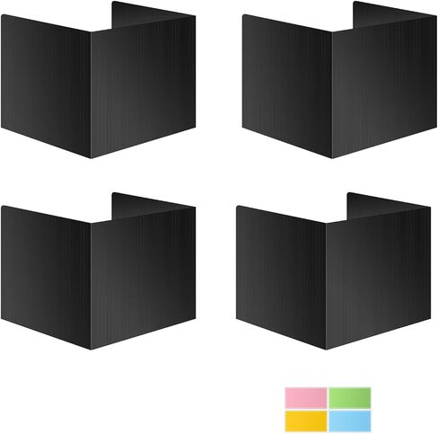 عبوة من 4 دروع خصوصية سوداء لمكاتب الطلاب، ومجلدات الخصوصية لفواصل مكاتب اختبار الطلاب - تتضمن ملصقات إضافية in Kuwait