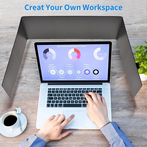عبوة من 4 دروع خصوصية سوداء لمكاتب الطلاب، ومجلدات الخصوصية لفواصل مكاتب اختبار الطلاب - تتضمن ملصقات إضافية in Kuwait
