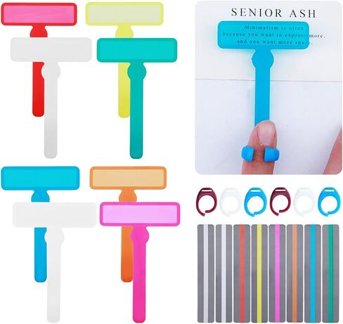 Xiaokeis Finger Focus Highlighter Set, Dyslexia Tools for Kids, T Shape Reading Guide Strips, Vertical Reading Guide Strips, Colored Overlays for Reading, Reading Classroom Supplies in Saudi Arabia