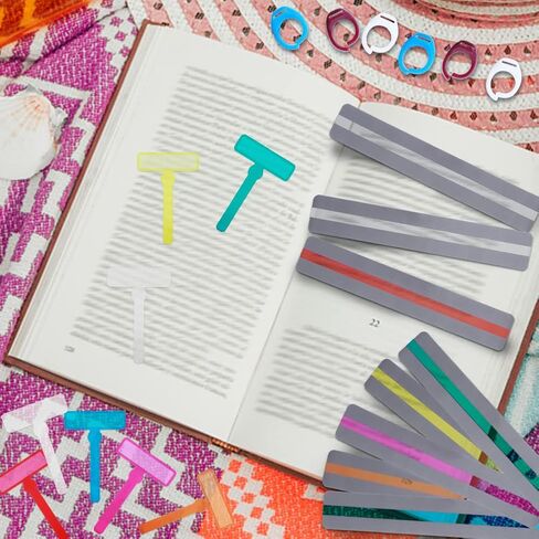 Xiaokeis Finger Focus Highlighter Set, Dyslexia Tools for Kids, T Shape Reading Guide Strips, Vertical Reading Guide Strips, Colored Overlays for Reading, Reading Classroom Supplies in Saudi Arabia