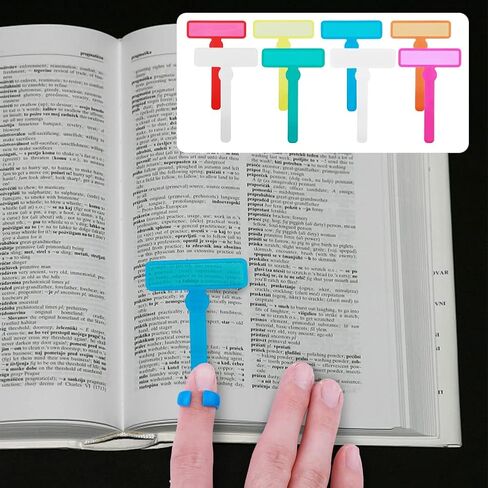 Xiaokeis Finger Focus Highlighter Set, Dyslexia Tools for Kids, T Shape Reading Guide Strips, Vertical Reading Guide Strips, Colored Overlays for Reading, Reading Classroom Supplies in Saudi Arabia