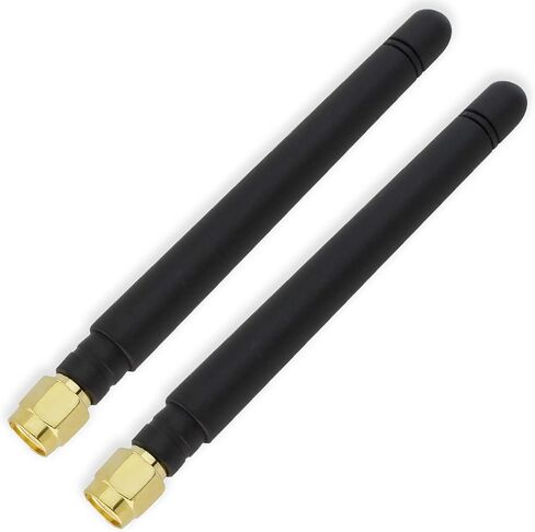 GSM Omni Directional Thumb Antenna with SMA Male L-Type/Straight Connector – CDMA and WCDMA, 2.5 dBi Gain and 850-2100 MHz (L-Type - 2 Pack) in Saudi Arabia