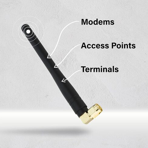 GSM Omni Directional Thumb Antenna with SMA Male L-Type/Straight Connector – CDMA and WCDMA, 2.5 dBi Gain and 850-2100 MHz (L-Type - 2 Pack) in Saudi Arabia