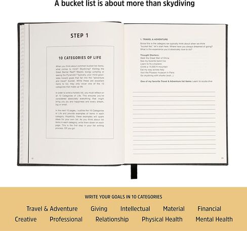 Ben Nemtin The Bucket List Journal | Science-Backed Guided Journal for Goals & Happiness, 1 Pack in Saudi Arabia