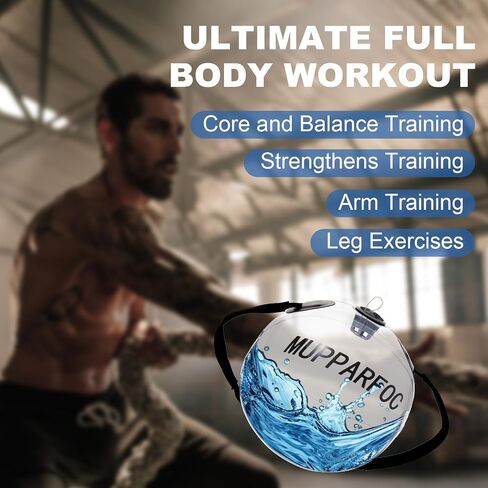 MUPPARFOC Adjustable Aqua Bag Aqua Ball, Workout Sandbag, Training Power Bag with Water Weight for Ultimate Core and Balance Training, Portable Exercise Ball in Saudi Arabia
